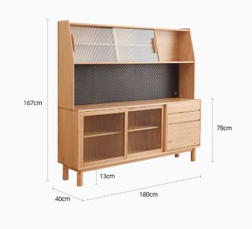 AMBROSE WESTIN American Solid Wood Multi Storage Dining Kitchen Sideboard Scandinavian Style