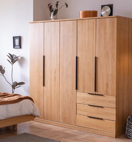 BOWIE WESTIN American Solid Wood Assorted Size Japandi Style Large Wardrobe