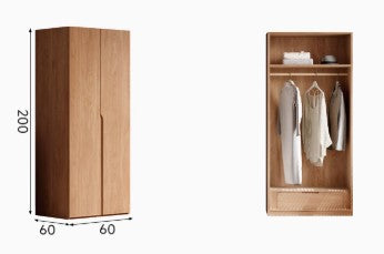 CUTHBERT HAMPTON Scandinavian Style Assorted American Solid Wood Modular Wardrobe