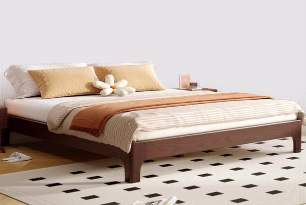 CLETA FAIRFIELD Scandinavian Japandi Bed Frame Style 2 Colour American Solid Wood Tatami Wide Slat Platform Bed Frame