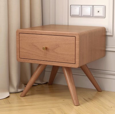 DALE FAIRFIELD American Solid Wood Minimalistic 3 Colour Bedside Table Japandi Style
