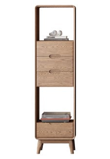 CALLISTO REGENCY Bookshelves Nordic Style American Solid Ash Wood Walnut Modular Partitioned Bookcase