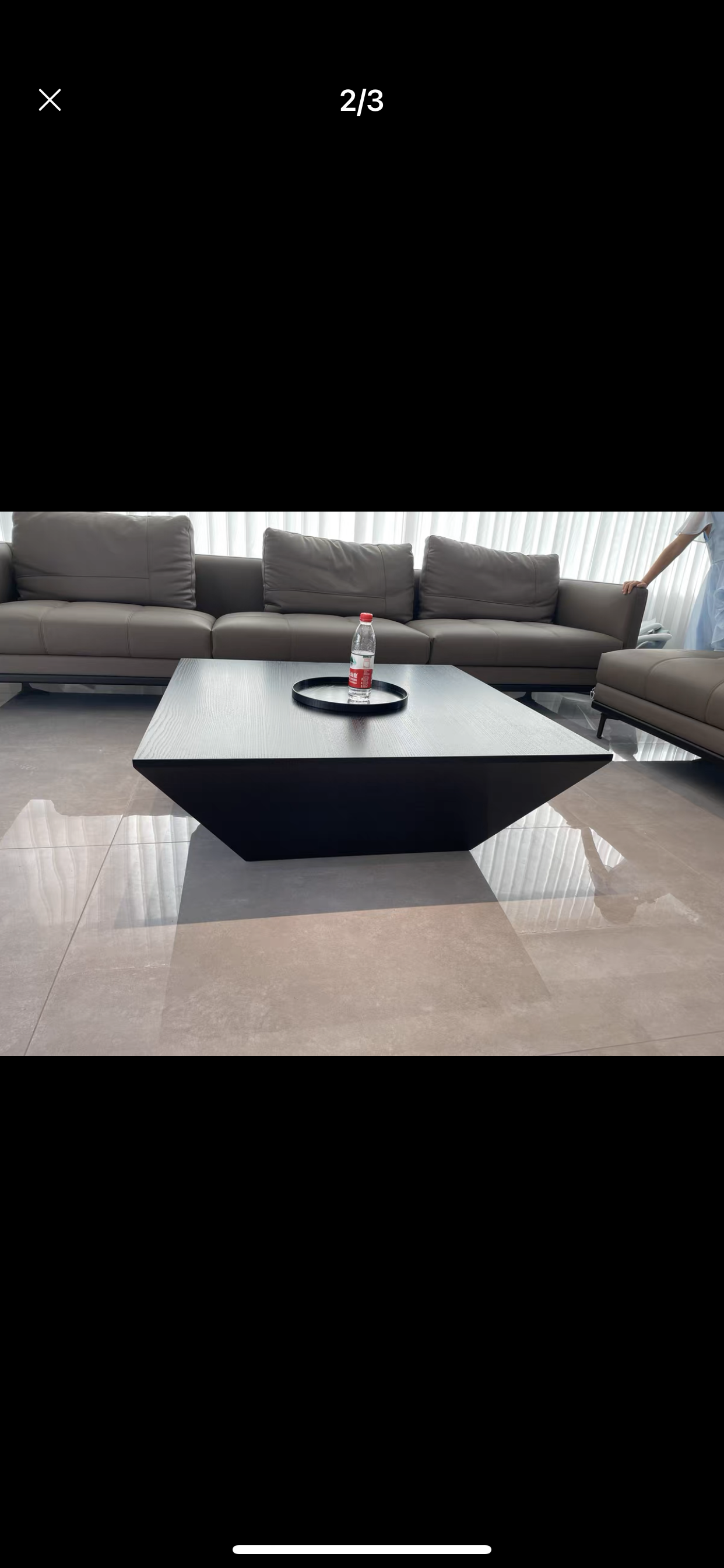 BORG SHERATON Scandinavian Solid Wood Veneer Square Coffee Table