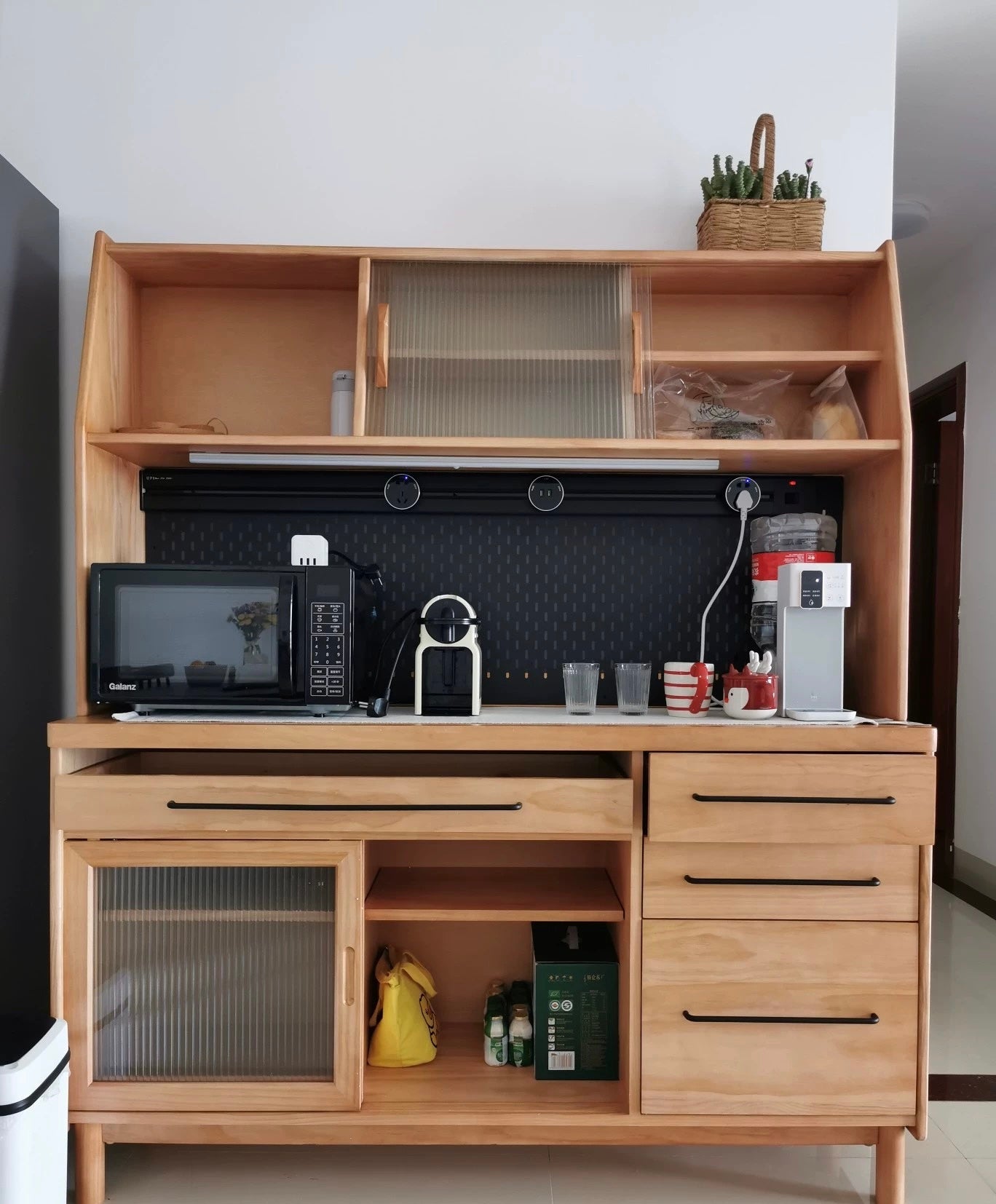 JANSEN COURTYARD Scandinavian Japanese Solid Wood Sideboard Kitchen Cabinet