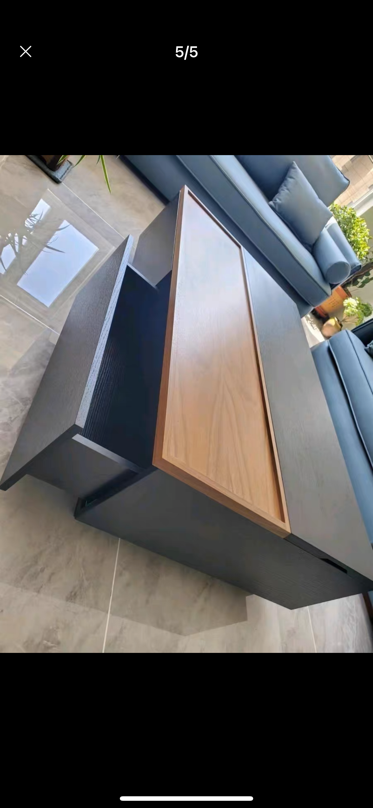 EJNAR SHERATON Scandinavian Solid Wood Veneer Multifunctional Coffee Table