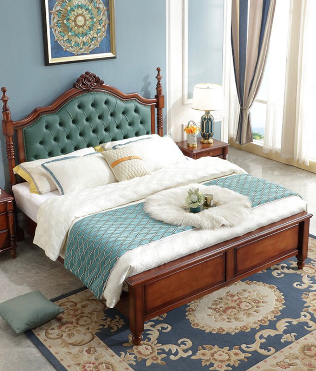 Kensley BOSTON HILTON American European Luxury Solid Wood Bed, Storage, Drawers, Hydraulic