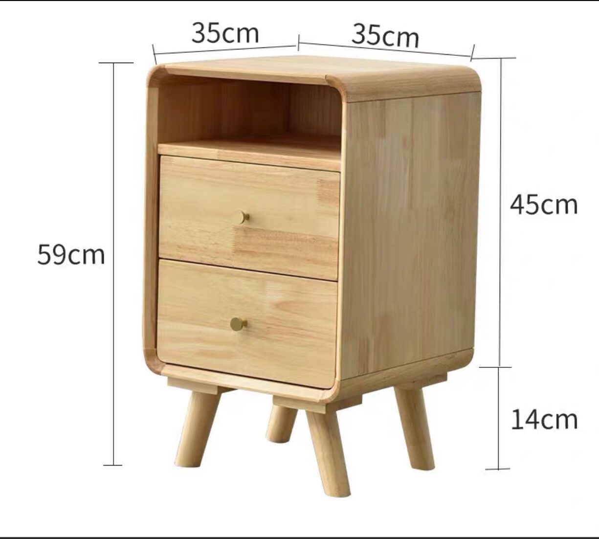 WESTON Nordic Solid Wood Bedside Lamp Table Scandinavian