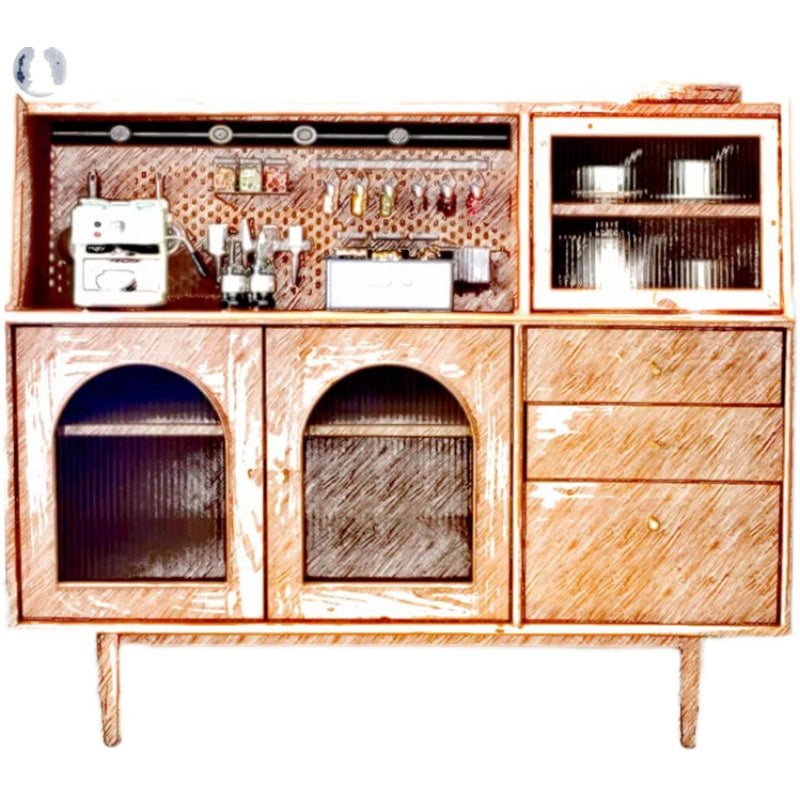 WAYDE COURTYARD Scandinavian Japanese Full Solid Wood Sideboard Cabinet