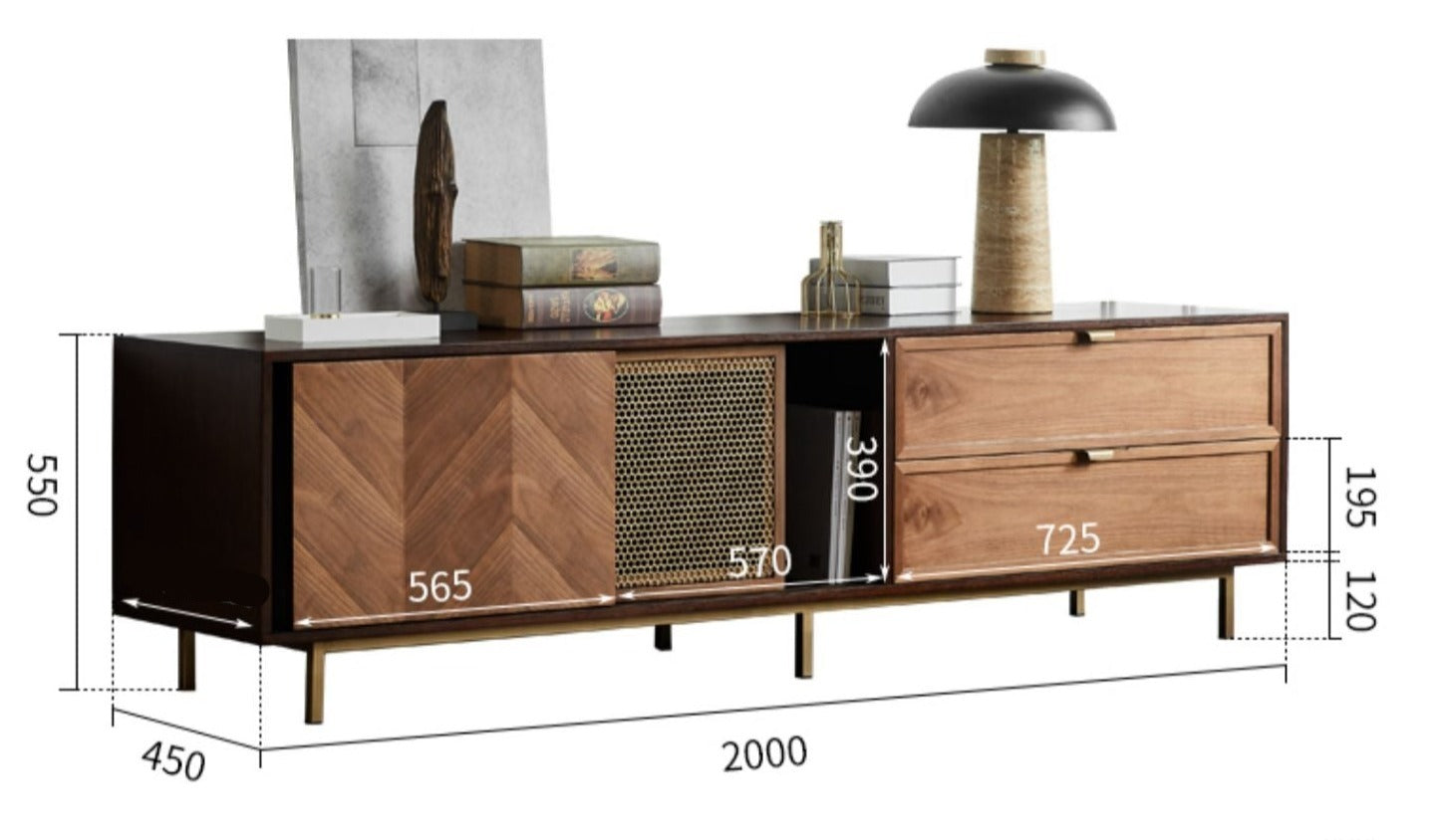 BERGEN COURTYARD Scandinavian Solid Wood Buffet/Sideboard