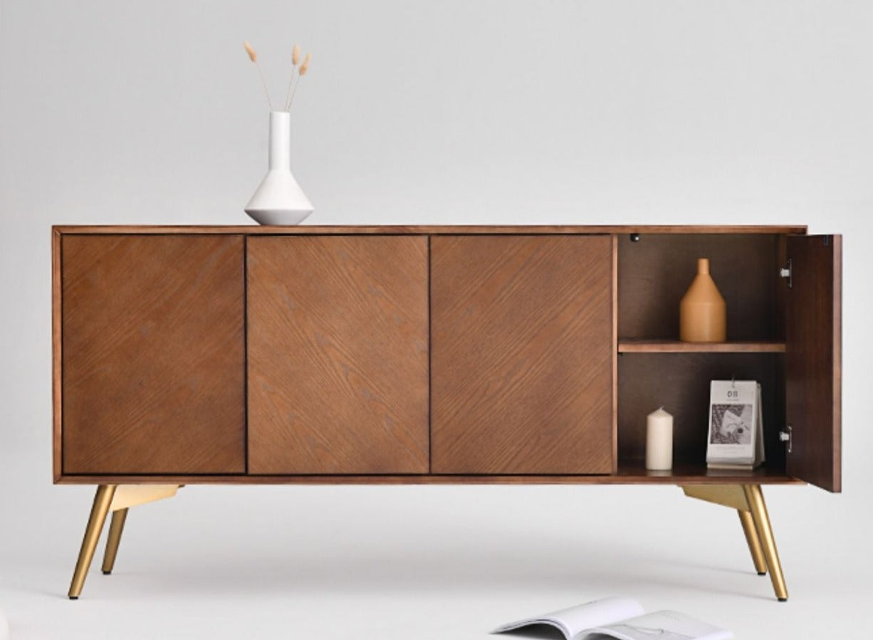 KERR COURTYARD Scandinavian American Solid Wood Sideboard Buffet