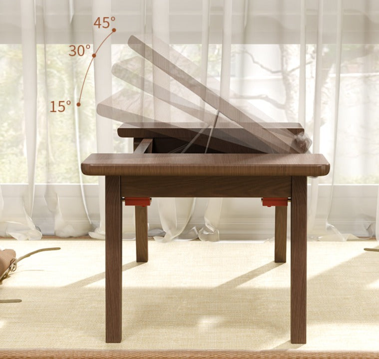 SIRIANA COURTYARD Scandinavian Japanese Solid Wood Foldable Study / Coffee Table