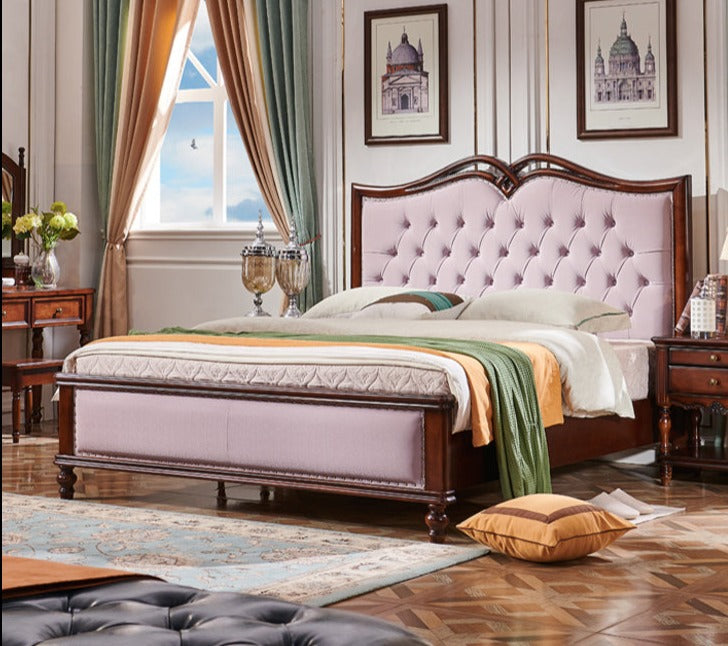 BOSTON HILTON American European Bed Hardwood King Size, Storage Drawers, Air Lift Storage