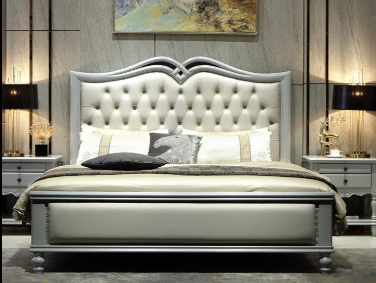 BOSTON HILTON American European Bed Hardwood King Size, Storage Drawers, Air Lift Storage