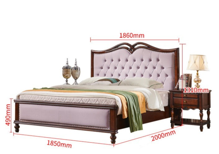 BOSTON HILTON American European Bed Hardwood King Size, Storage Drawers, Air Lift Storage
