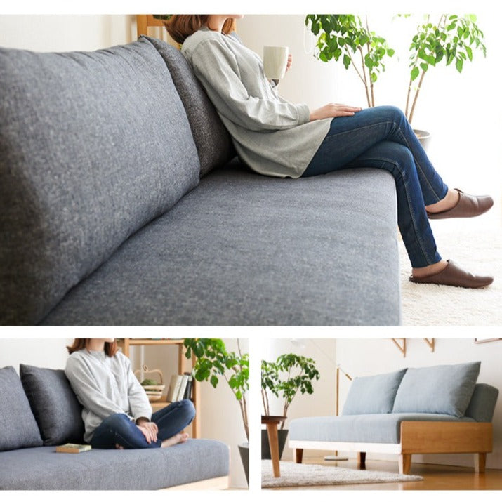 BROOKLYNN RITZ Sofa Bed Japanese Scandinavian Solid Wood ( 5 Colour )