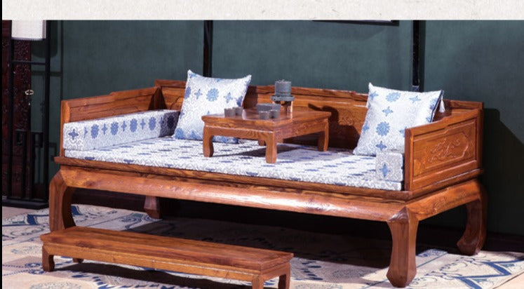 WAREHOUSE SALE EMERY Dynasty Daybed Sofa Solid Wood Modern Zen ( 3 Seater 4 Size 4 Design ) ( Special Price $1499 )