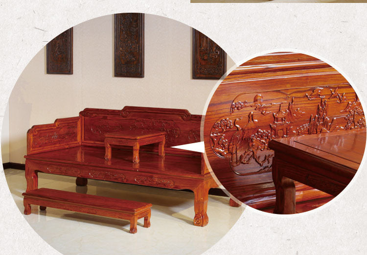 WAREHOUSE SALE EMERY Dynasty Daybed Sofa Solid Wood Modern Zen ( 3 Seater 4 Size 4 Design ) ( Special Price $1499 )