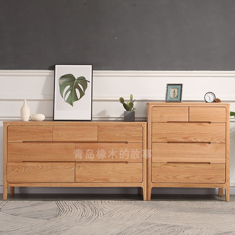 WAREHOUSE SALE GAVIN Pure Solid Wood 7 Drawers commode Nordic Scandinavian