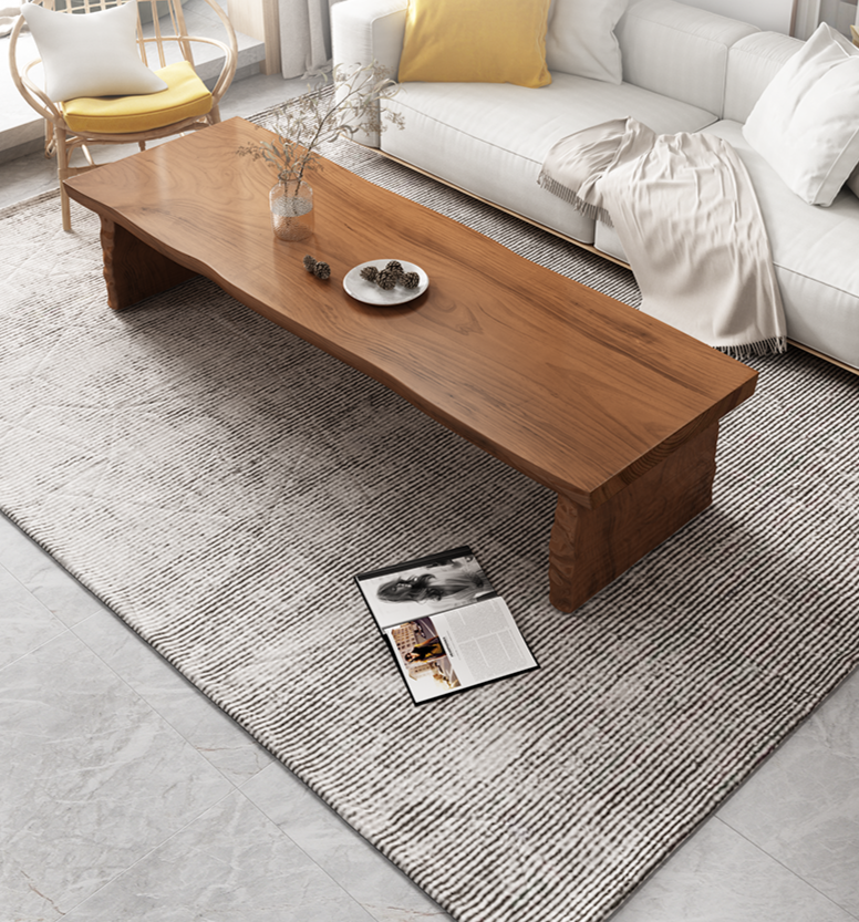 JAXSON Live Edge Coffee Table Solid Wood Nordic