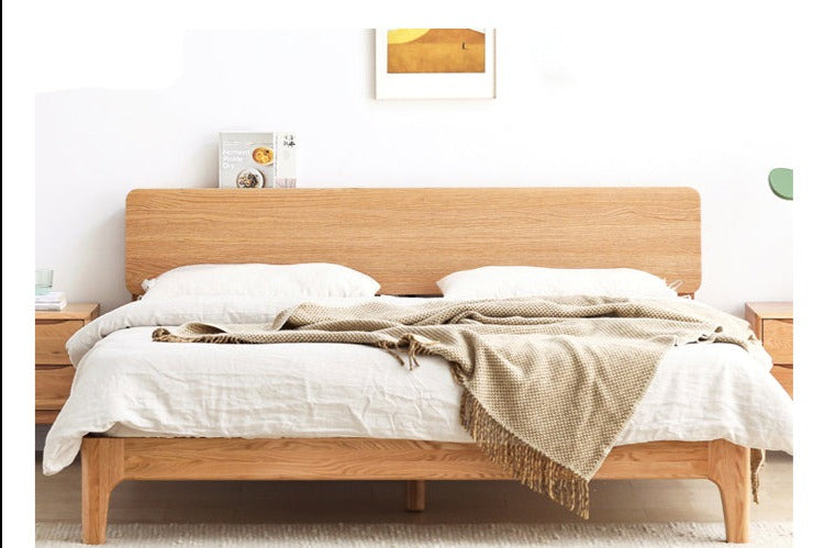 WAREHOUSE SALE Madeline BRYSON Japanese Nordic Bed Solid Wood Super Single Walnut Color One in stock while stock last