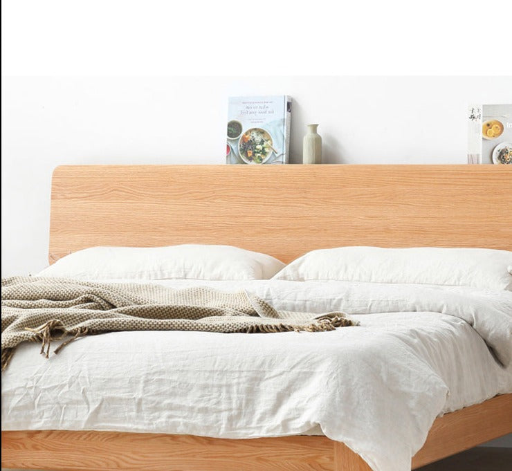 WAREHOUSE SALE Madeline BRYSON Japanese Nordic Bed Solid Wood Super Single Walnut Color One in stock while stock last