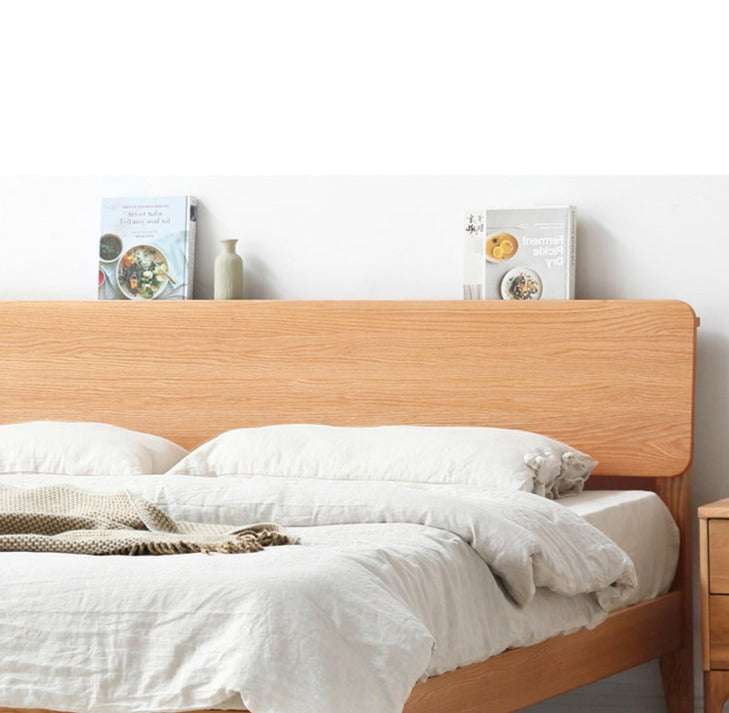 WAREHOUSE SALE Madeline BRYSON Japanese Nordic Bed Solid Wood Super Single Walnut Color One in stock while stock last