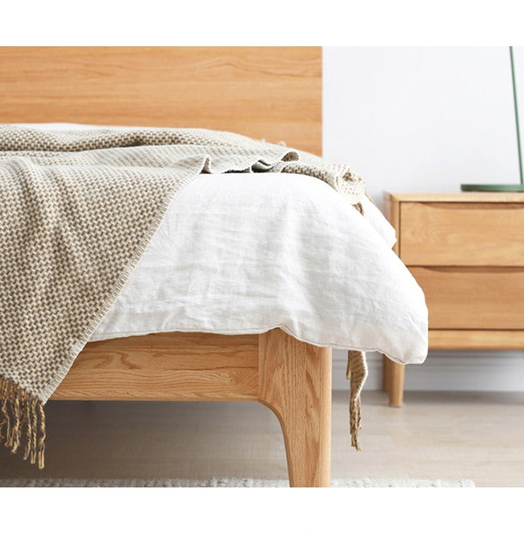 WAREHOUSE SALE Madeline BRYSON Japanese Nordic Bed Solid Wood Super Single Walnut Color One in stock while stock last
