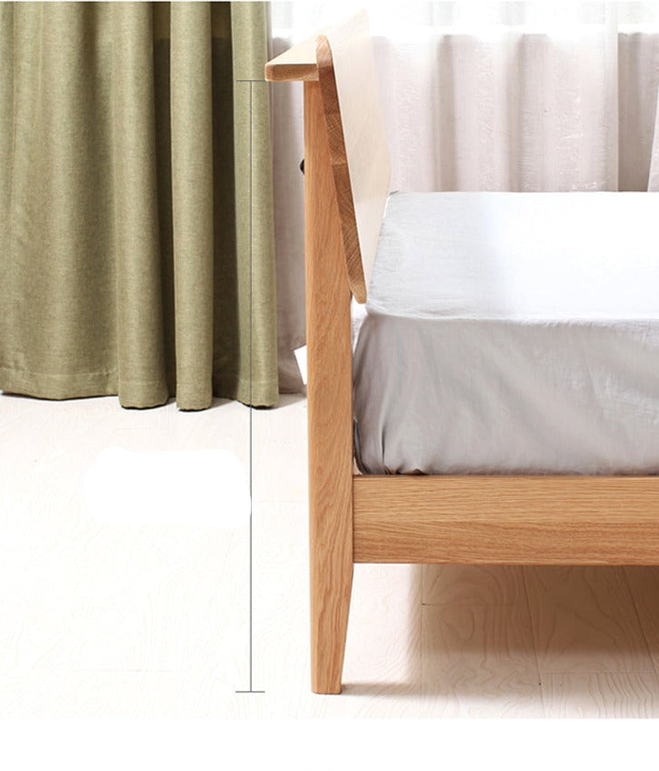 WAREHOUSE SALE Madeline BRYSON Japanese Nordic Bed Solid Wood Super Single Walnut Color One in stock while stock last