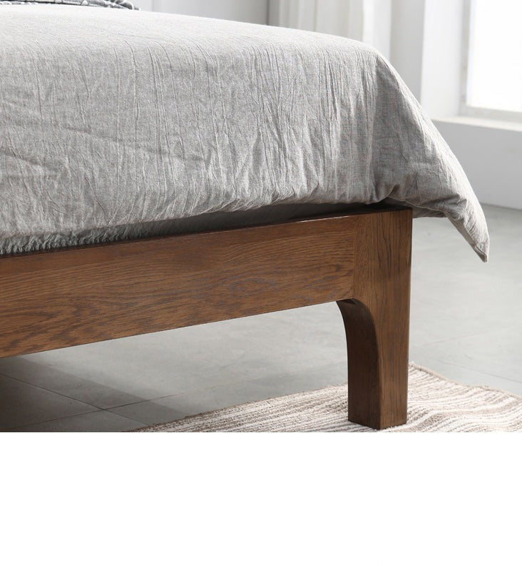WAREHOUSE SALE Madeline BRYSON Japanese Nordic Bed Solid Wood Super Single Walnut Color One in stock while stock last