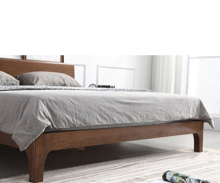WAREHOUSE SALE Madeline BRYSON Japanese Nordic Bed Solid Wood Super Single Walnut Color One in stock while stock last