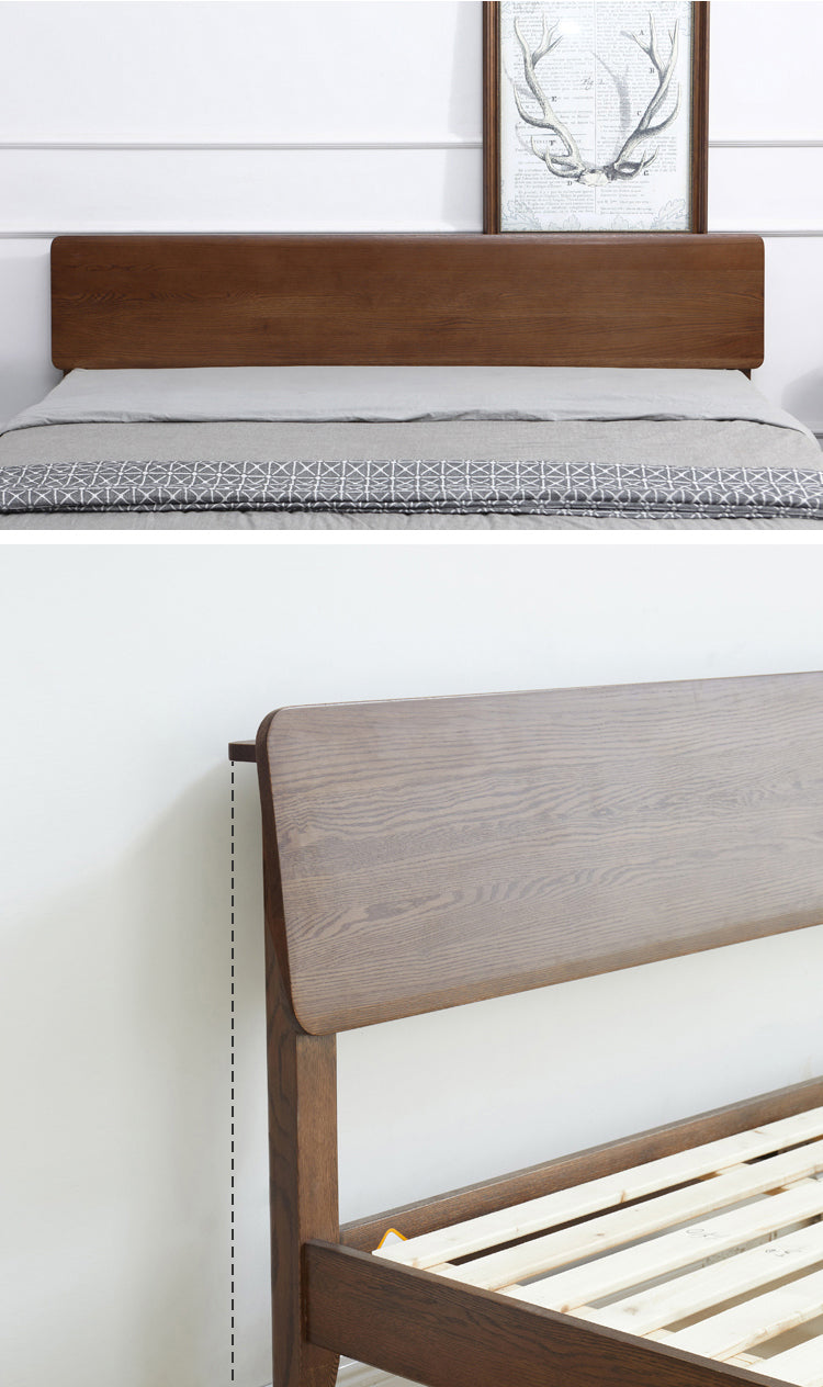 WAREHOUSE SALE Madeline BRYSON Japanese Nordic Bed Solid Wood Super Single Walnut Color One in stock while stock last