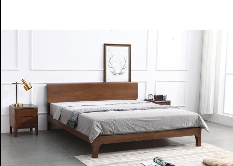 WAREHOUSE SALE Madeline BRYSON Japanese Nordic Bed Solid Wood Super Single Walnut Color One in stock while stock last