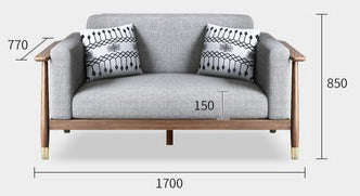ULA COURTYARD Scandinavian Chinese Solid Wood Assorted Sofa