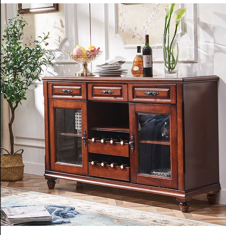 OLIVIA American Style Solid Wood Buffet Sideboard Cabinet