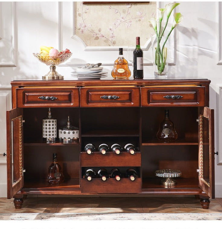 OLIVIA American Style Solid Wood Buffet Sideboard Cabinet