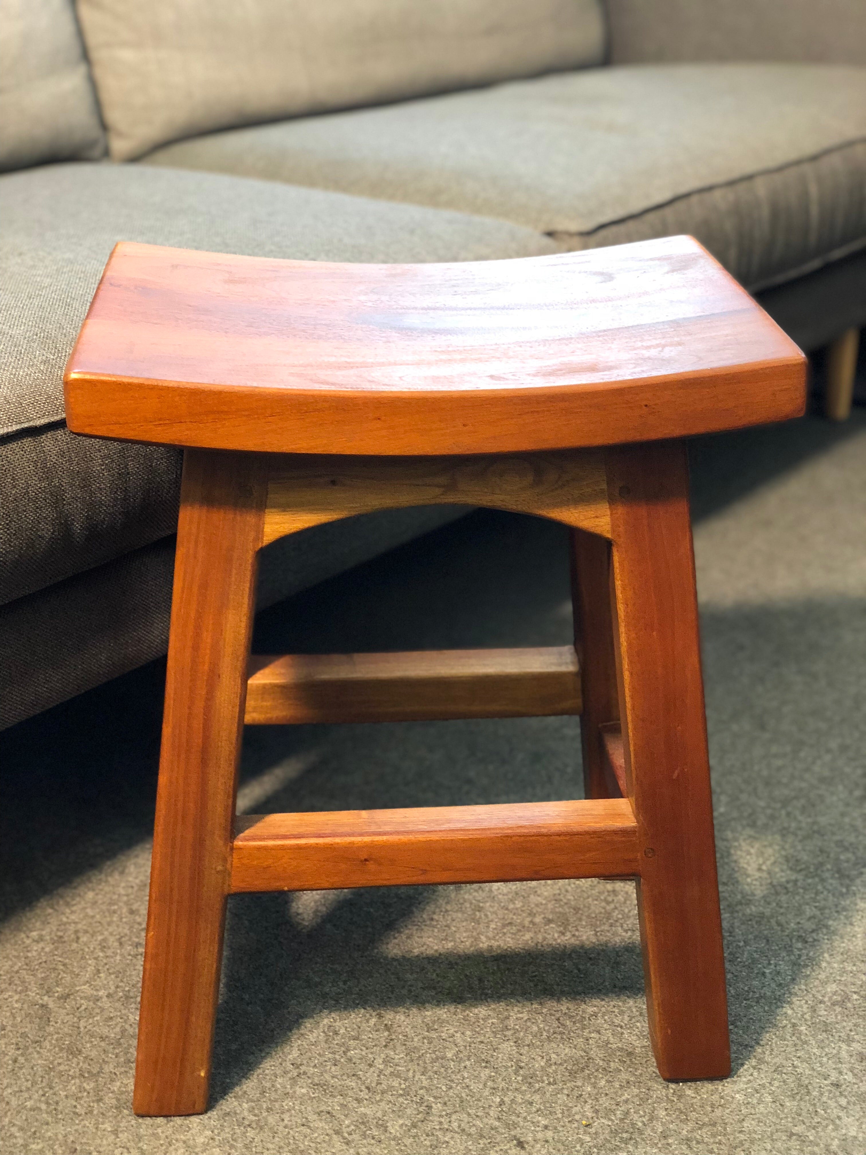 Amst Solid Teak Timber Table 48cm Bar Stool, TEK168 BR 048 WD LP 1