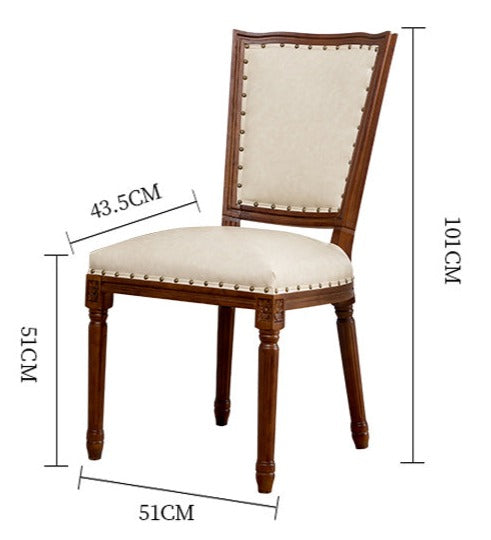 ELNA COURTYARD Scandinavian American Solid Wood Dining Chair