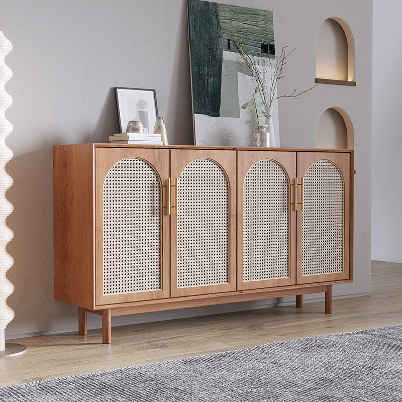 ESPEN COURTYARD Scandinavian Rattan Solid Wood Sideboard/Cabinet