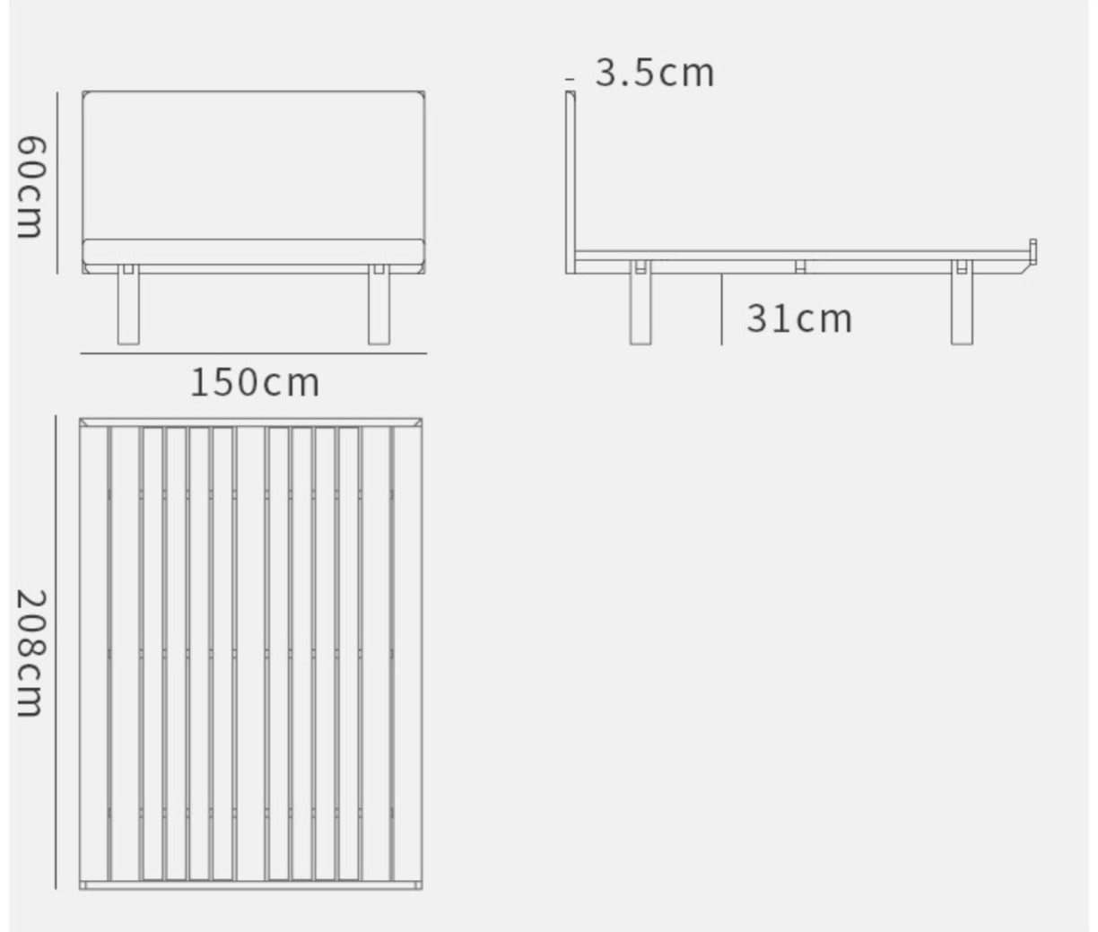 GUSTUS SHERATON Scandinavian German Solid Wood Wabi Sabi Bed Frame