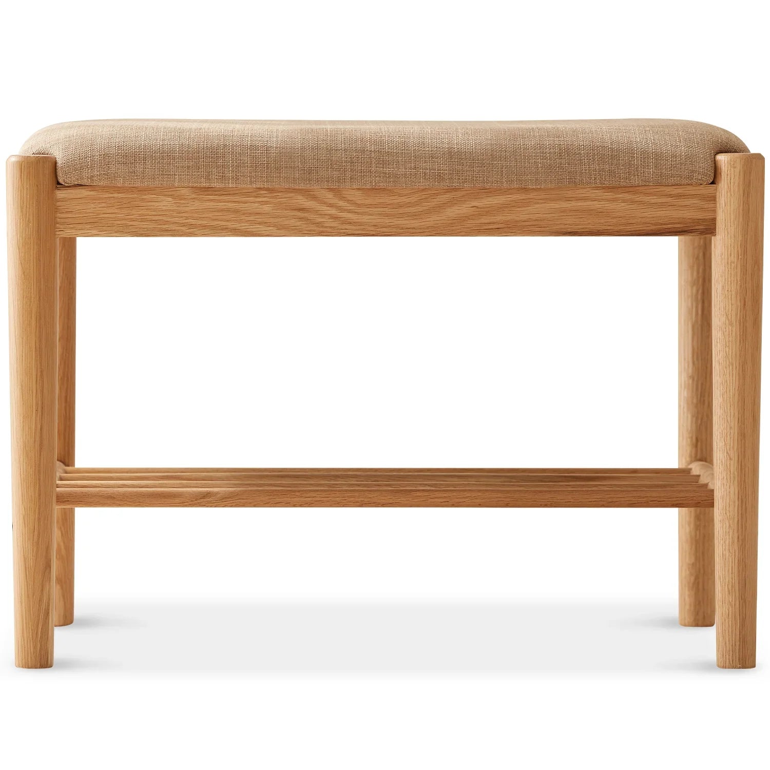 Scandinavian Oak Wood Shoe Changing Bench FUJI