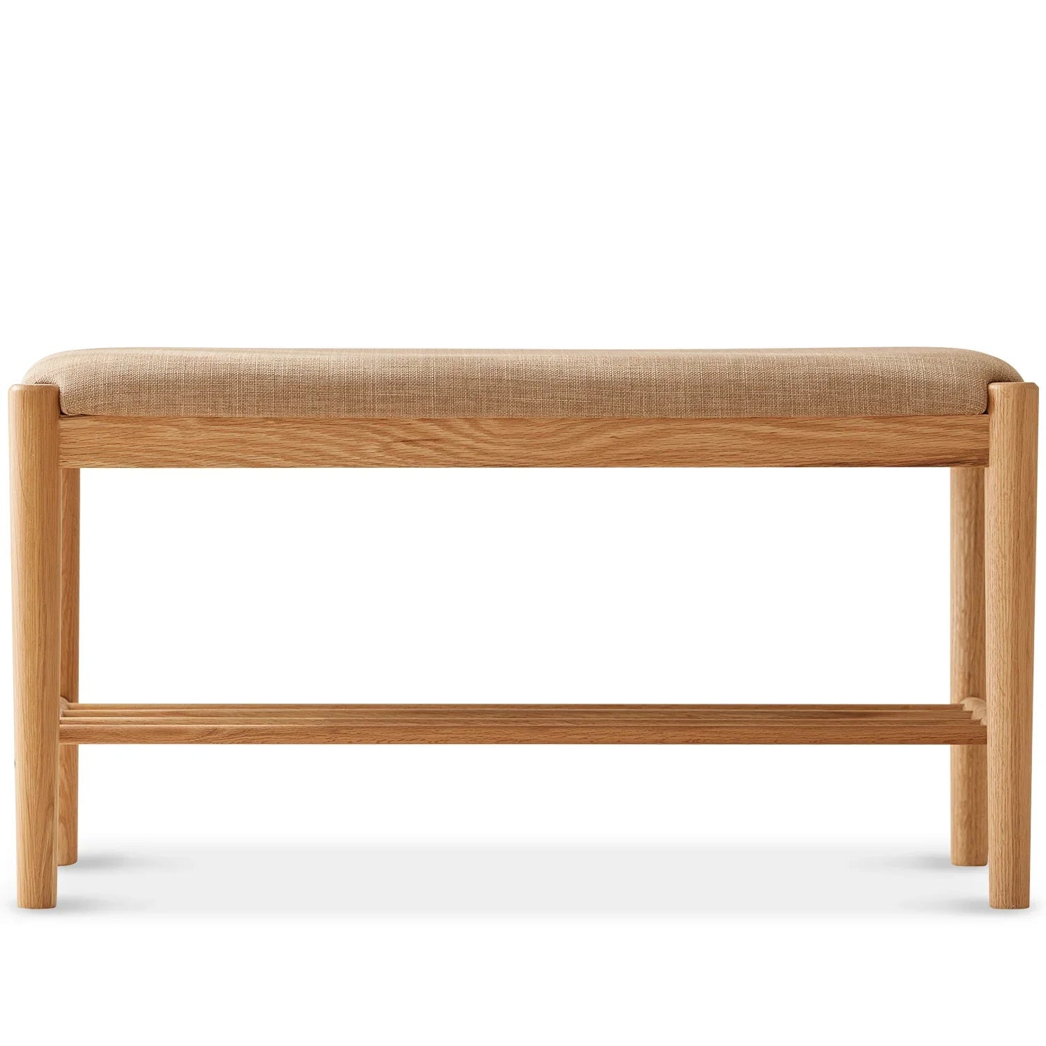 Scandinavian Oak Wood Shoe Changing Bench FUJI