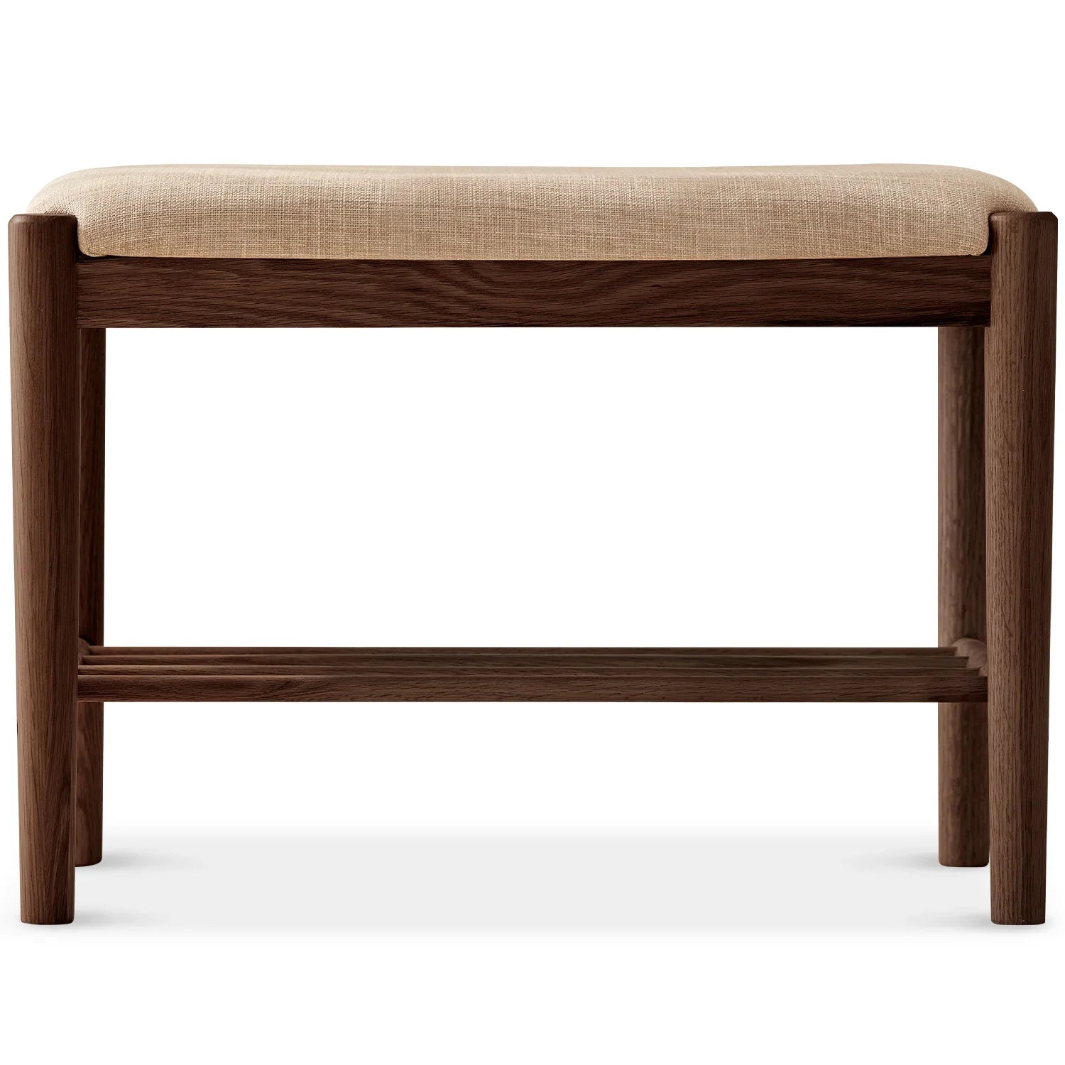 Japandi Oak Wood Shoe Changing Bench FUJI WALNUT