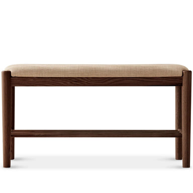 Japandi Oak Wood Shoe Changing Bench FUJI WALNUT