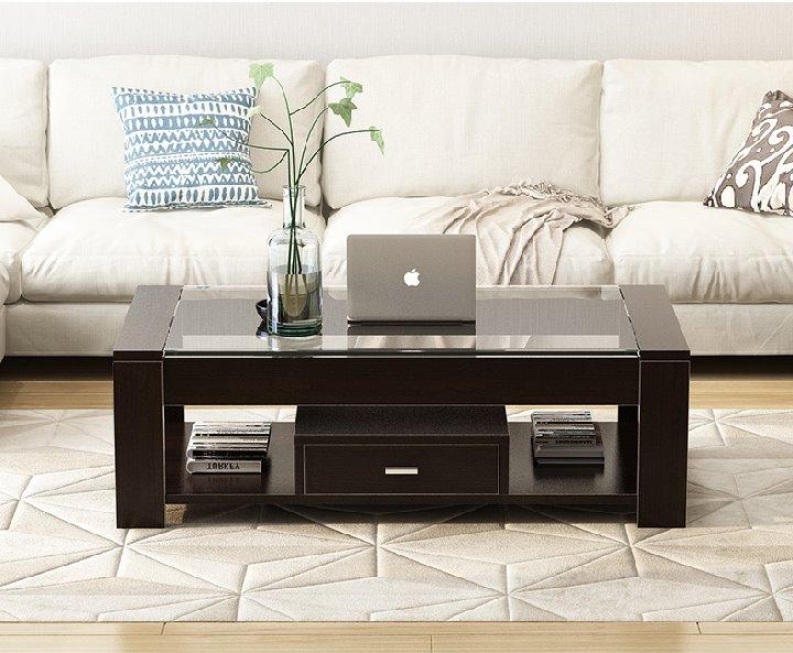 GRACE Modern Tempered Glass Coffee Table