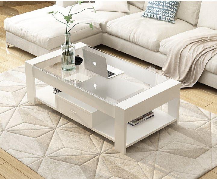 GRACE Modern Tempered Glass Coffee Table