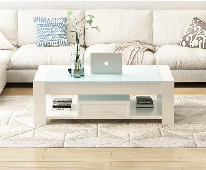 GRACE Modern Tempered Glass Coffee Table
