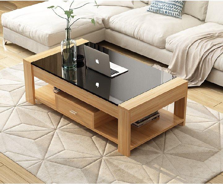 GRACE Modern Tempered Glass Coffee Table