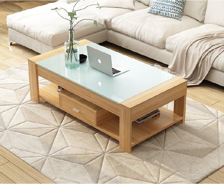 GRACE Modern Tempered Glass Coffee Table