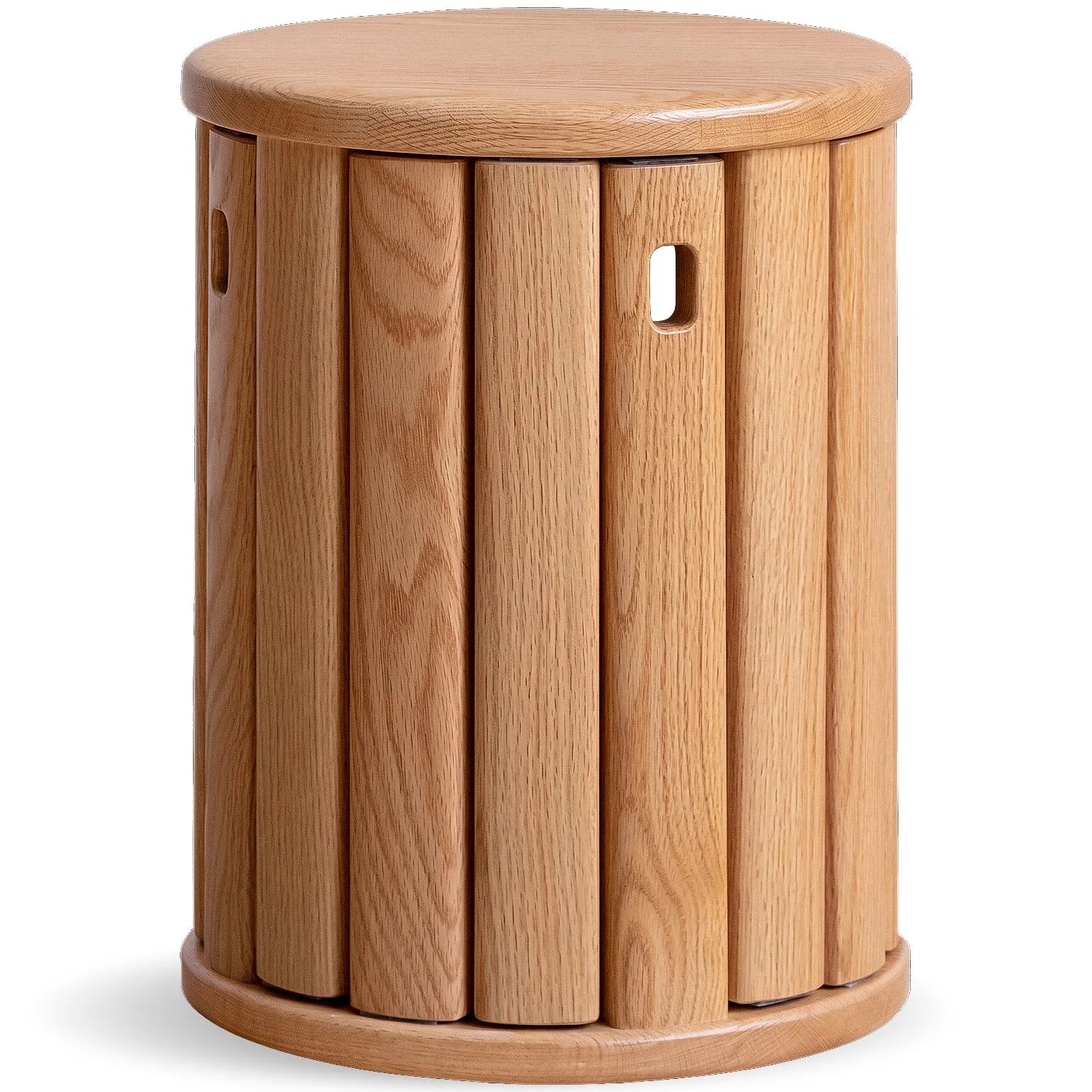 Scandinavian Rubber Wood Stackable Stool With Wheels FRIDAY