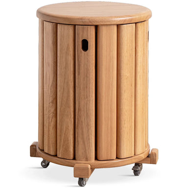 Scandinavian Rubber Wood Stackable Stool With Wheels FRIDAY